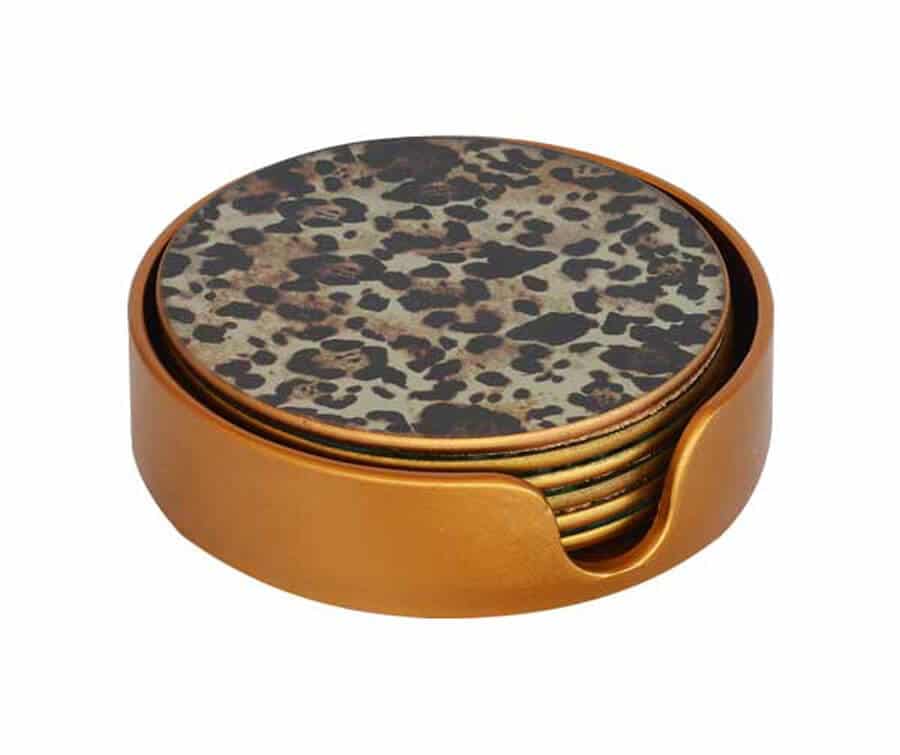 Leopard Print Coasters Tessuti